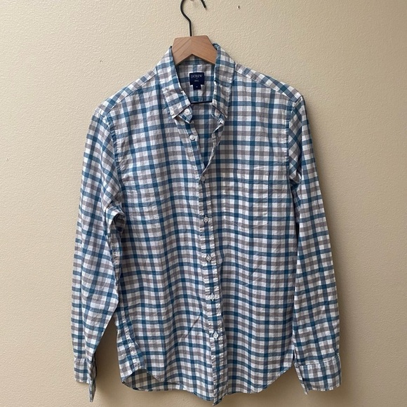 J.Crew Checkered Button Down Shirt - Picture 1 of 4